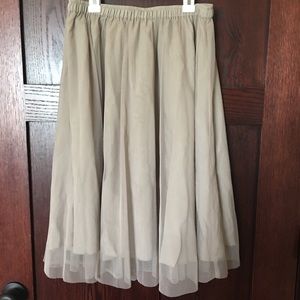 Downeast Taupe Tulle Skirt M